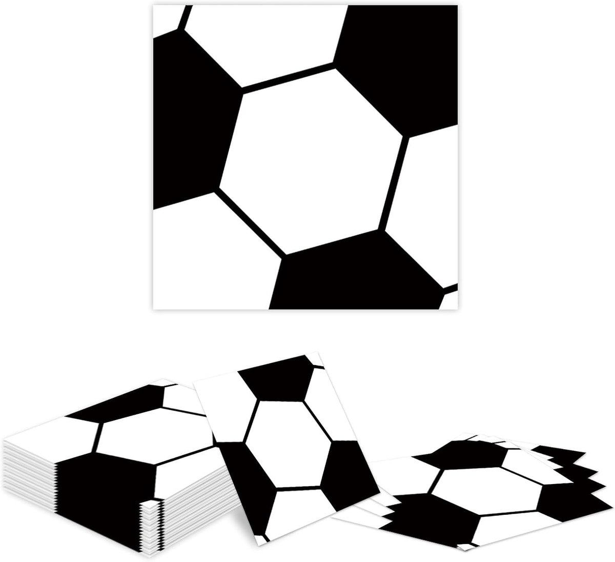 20 Stuks Voetbal Servetten voor Kinderfeestje - Voetbalthema Decoratie Servetten 33 x 33 cm voor Jongens en Meisjes