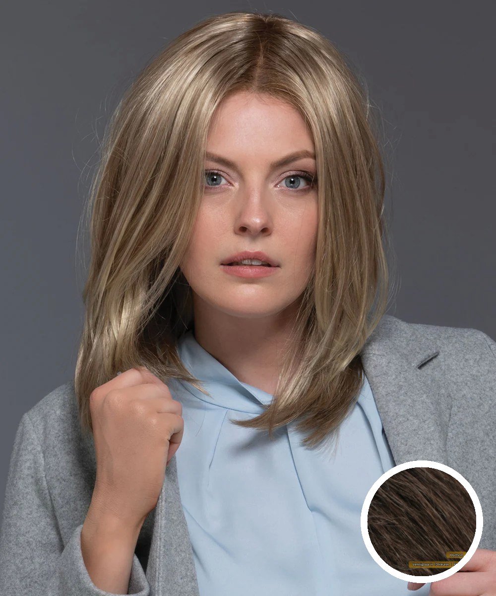 Estetica Designs Hudson Synthetisch Haarwerk - Monofilament Top, Kort, 25 cm, R6/10 Donkerbruin