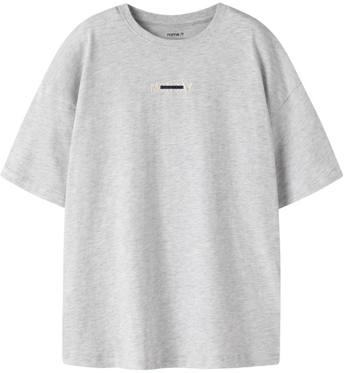 Name it t-shirt jongens - grijs - NKMlando - Maat 158/164