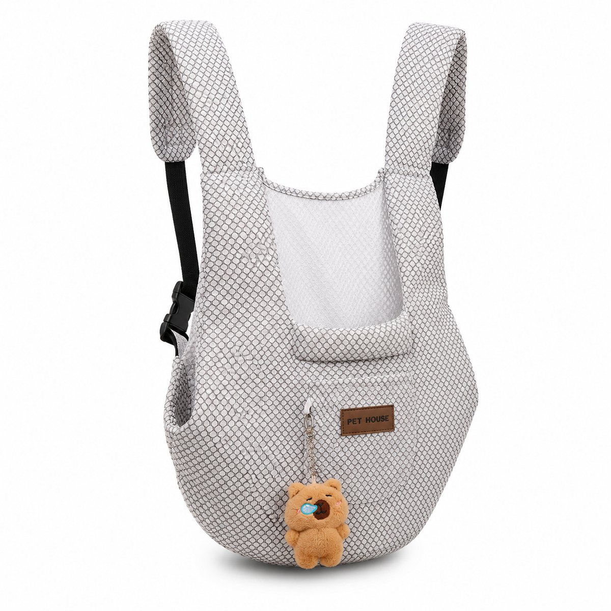Gloovon® - Honden Draagtas - Hondentas - Reistas Kat - Honden Draagzak voor Honden & Katten - Tot 7.5 kg - Ademend - Grijs