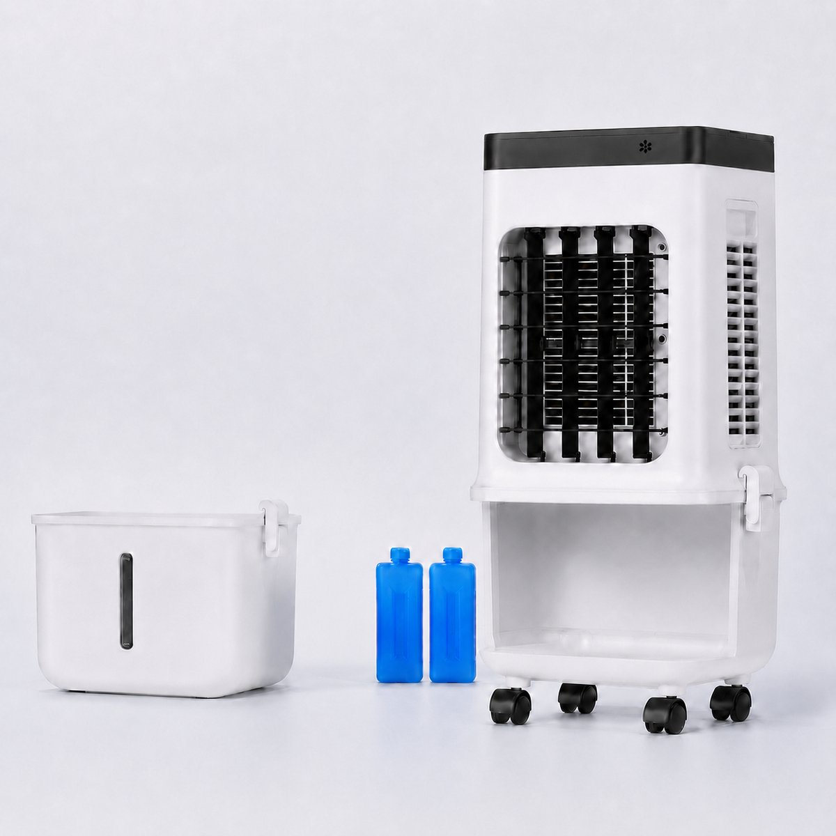 QORA® Airco Zonder Afvoerslang – Luchtkoeler, Ventilator & Luchtbevochtiger – 10,5L – Inclusief Ice Packs – Wit – foto 8