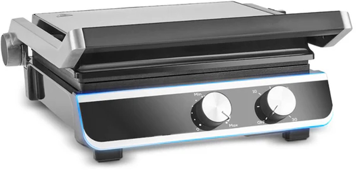 Karaca Nova Grill - Contactgrill & Tosti-ijzer – 2000W – 6 Sneetjes – Timer – 180° Grill – RVS Inox