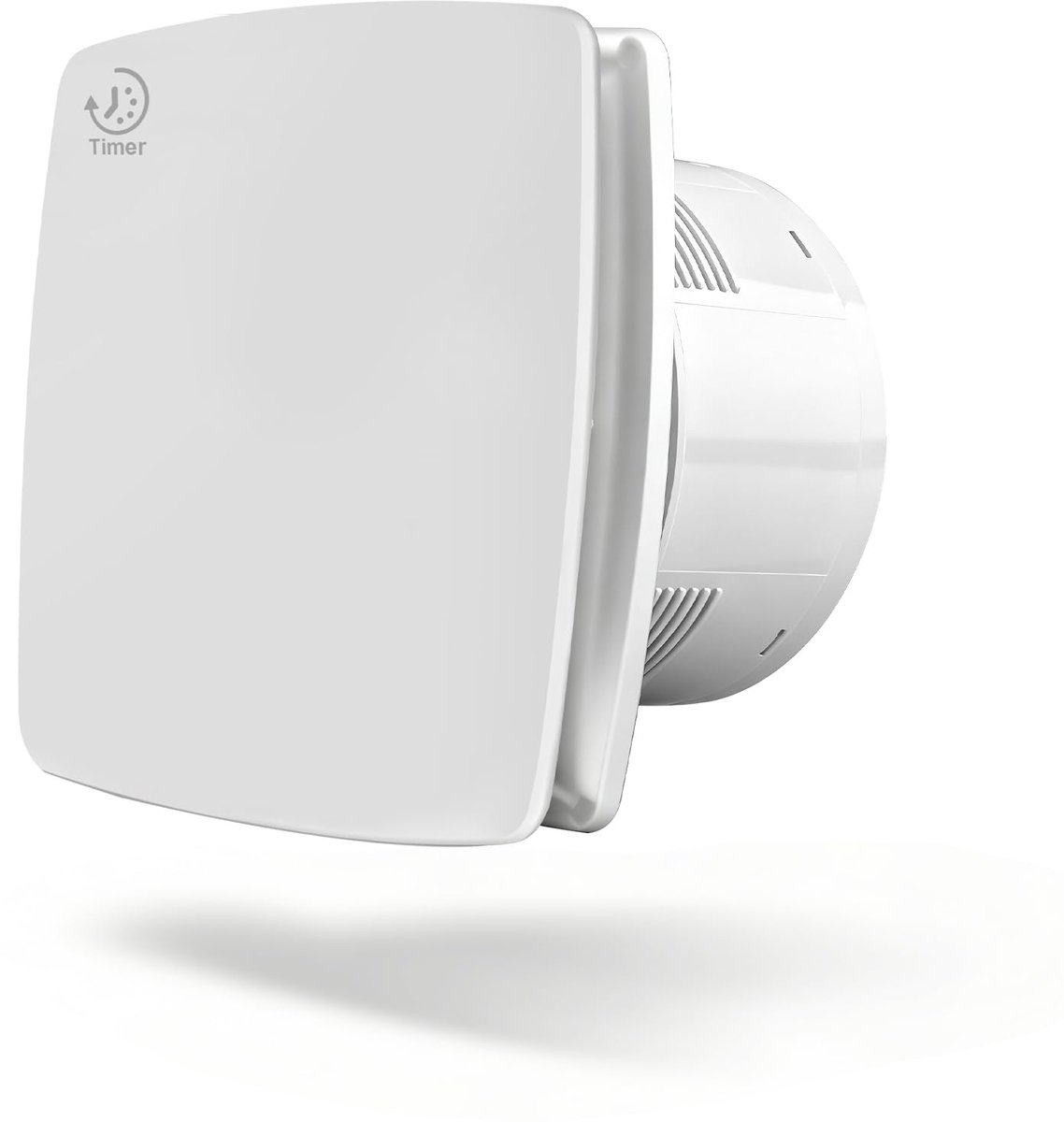 SnelShoppen - Badkamerventilator 6 inch met Timer, Wit - Stille Ventilator voor Badkamer, Keuken, Toilet - Energiezuinig en Duurzaam Design