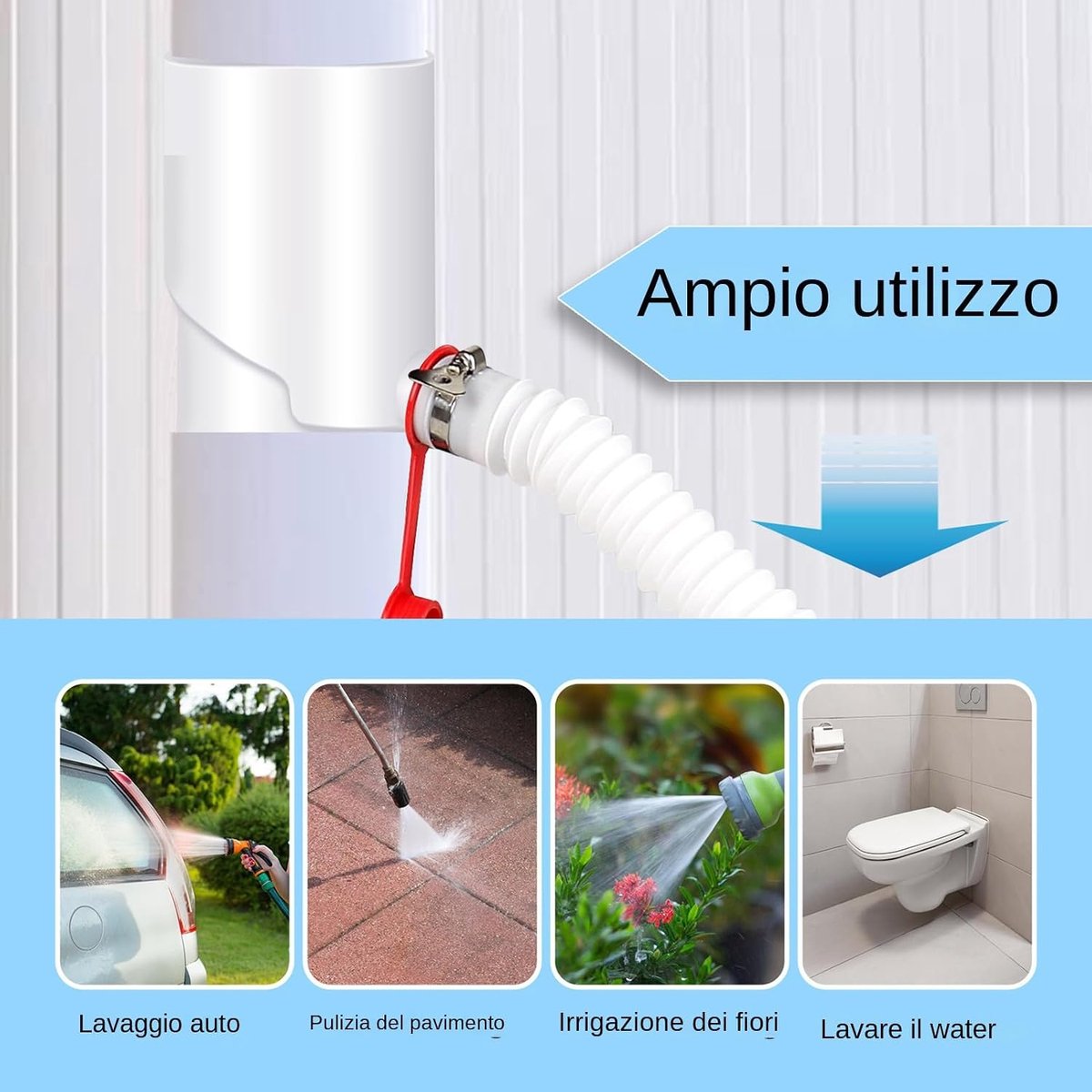 Regenwater Verzamelaar - Wateropslag Ton - Tuin Water Geven - UV-bestendig Materiaal - Grote Opslag - Wit