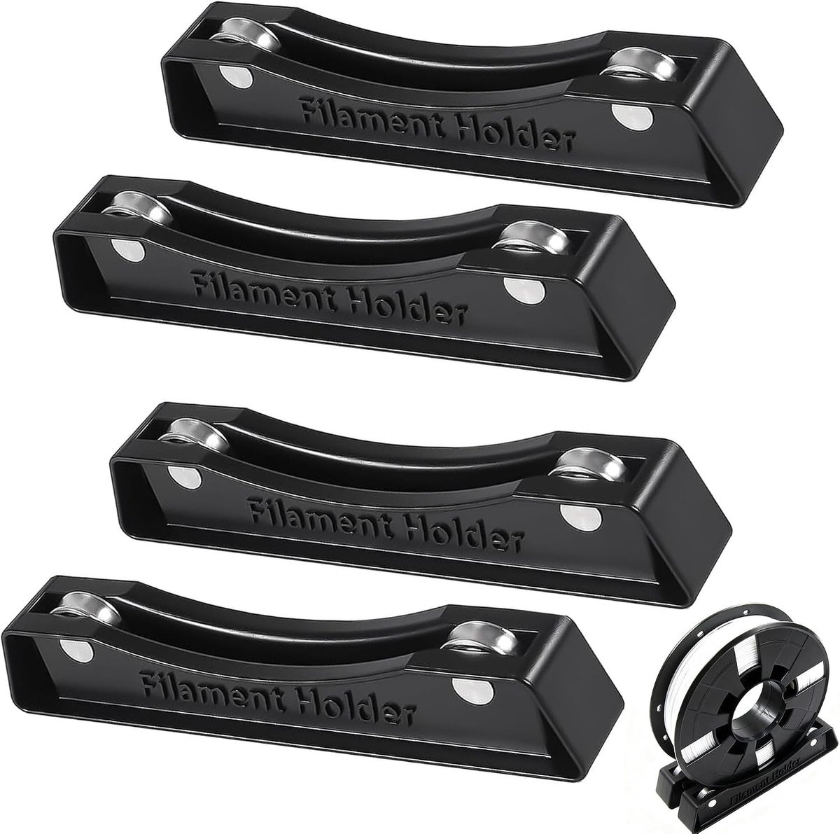 Set van 4 Verstelbare Filamenthouders voor 3D Printers - Ideaal voor PLA, ABS en TPU - 3D Printer Accessoires en Montageplanken voor Efficiënte Opslag