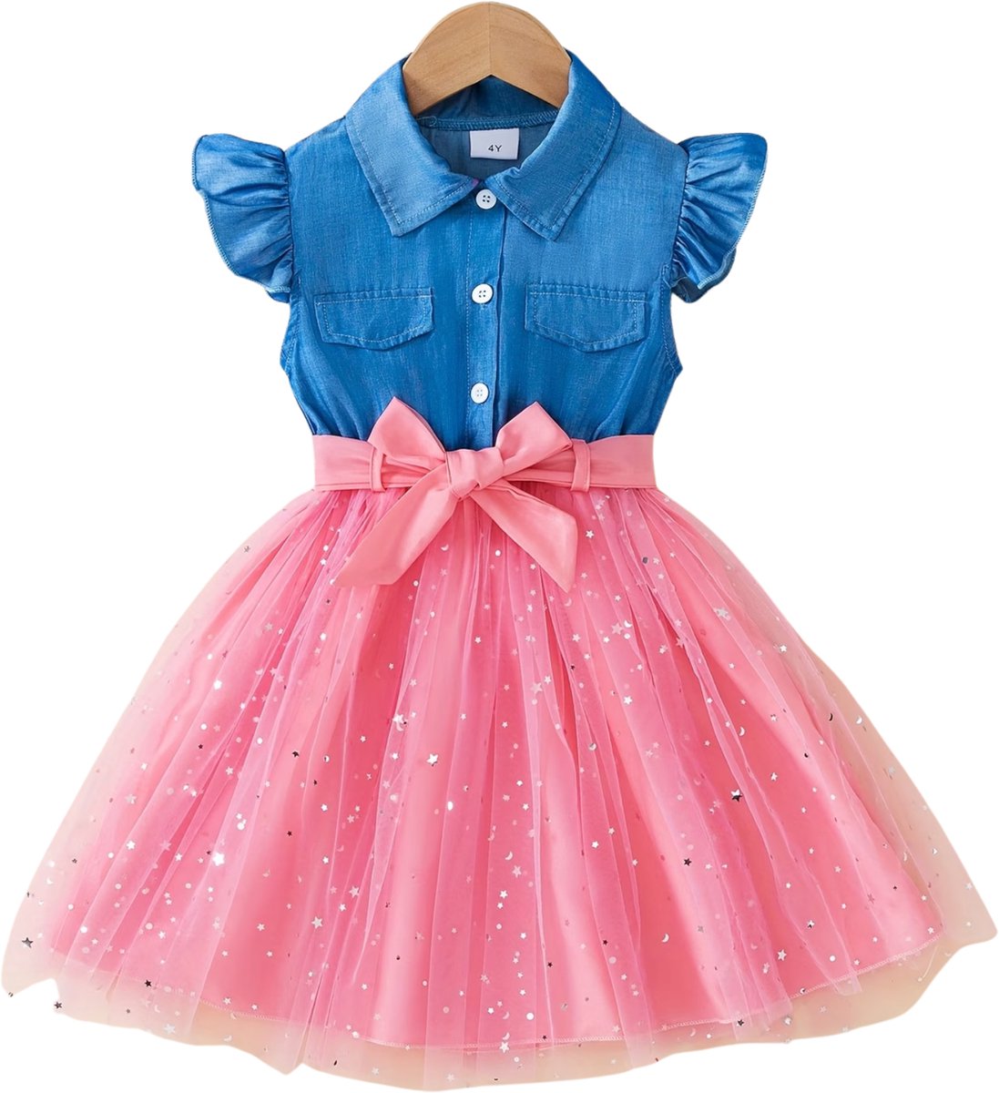 Currero Zomerjurk Meisjes Zomerjurken Kinderen Jurk Meisje Ibiza Stijl Sundress Kinderkleding + 7 Jaar Blauw