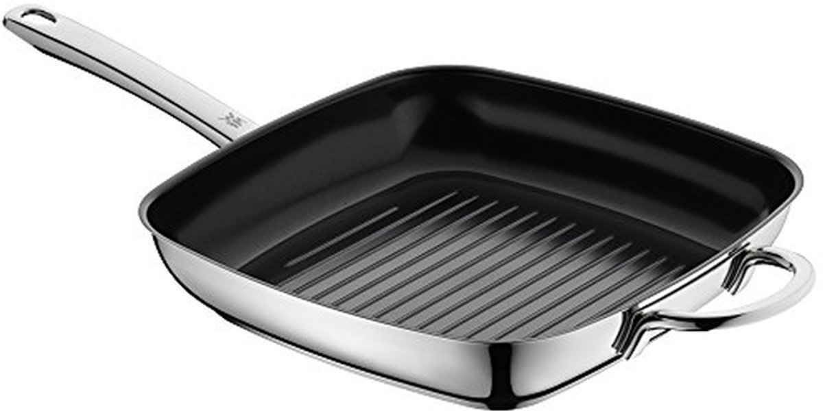 Grill Pan - Koekenpan - Lekker Grillen - Gelijkmatige Warmte - 28 cm - Zwart