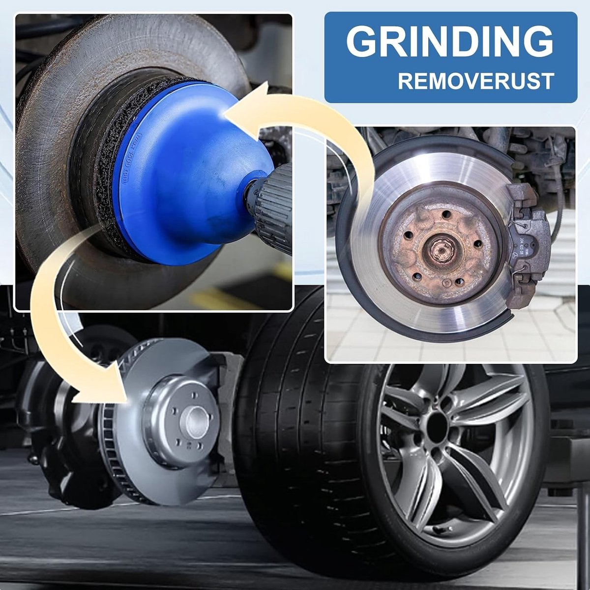 Professionele Velgen Scherper met 150 mm Slijpkop voor Auto - Effectieve Reiniger en Roestverwijderaar voor Velgen en Banden