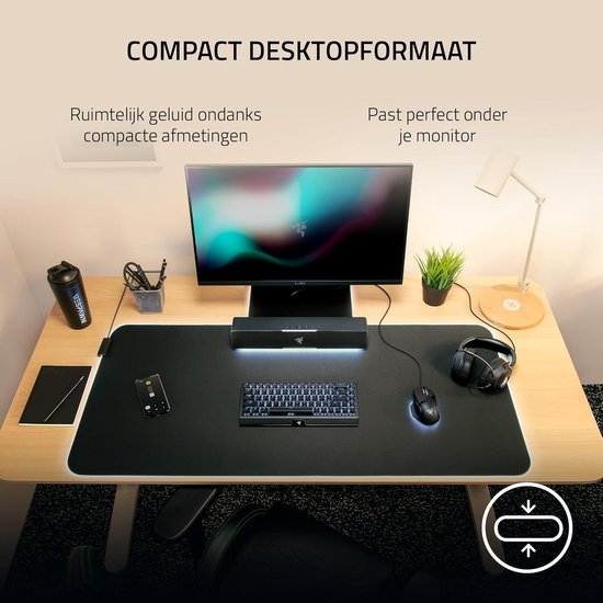 Desktop Soundbar - PC speaker - Muziek luisteren - Compacte vorm - 40 cm - Zwart — afbeelding 3