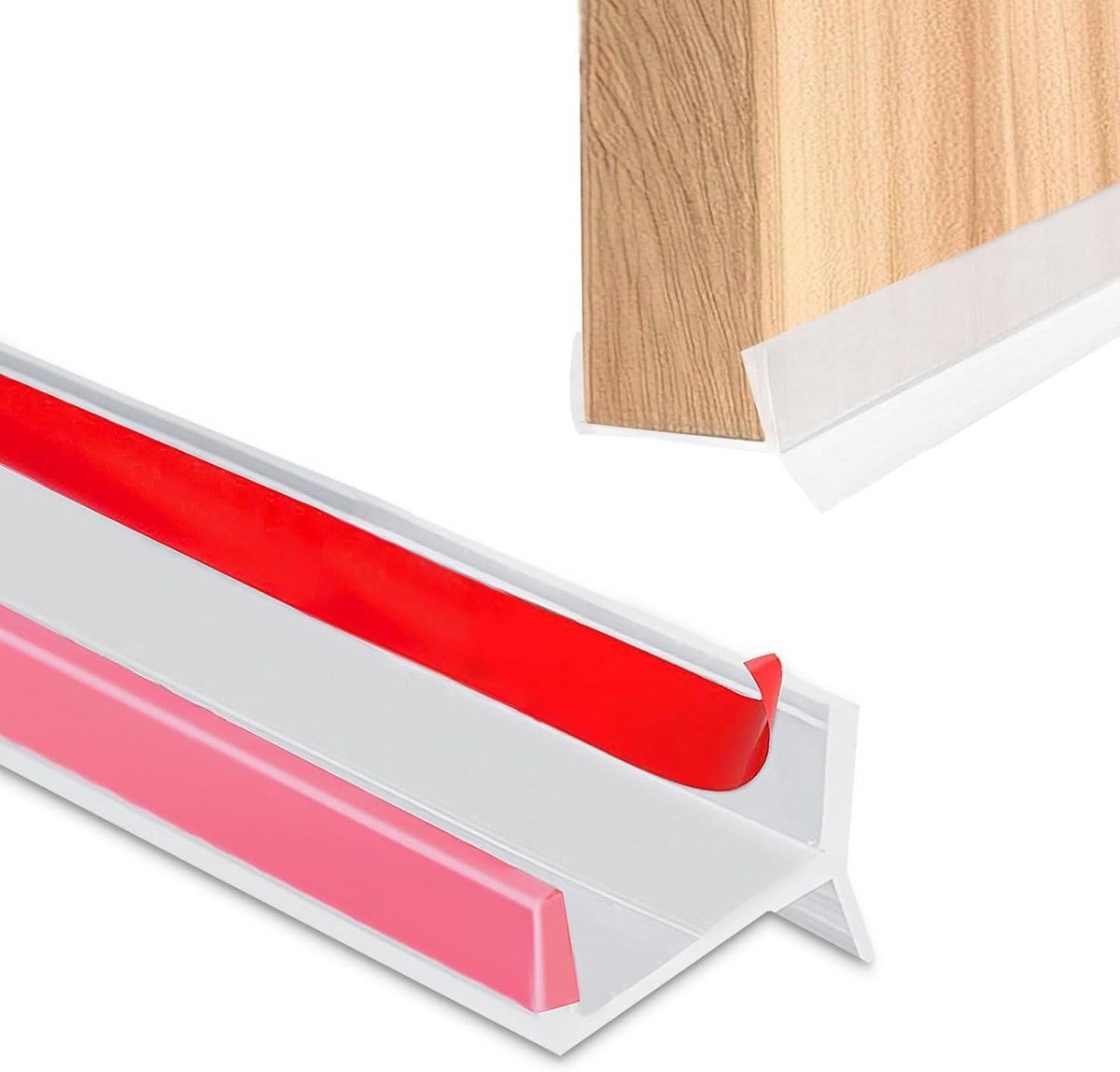 Elastiche Siliconen Rubber Sealing Strip voor Keuken en Badkamer - Transparante Basisprofiel voor Plinten van 15/16/17/18mm, 6 Meter Lang