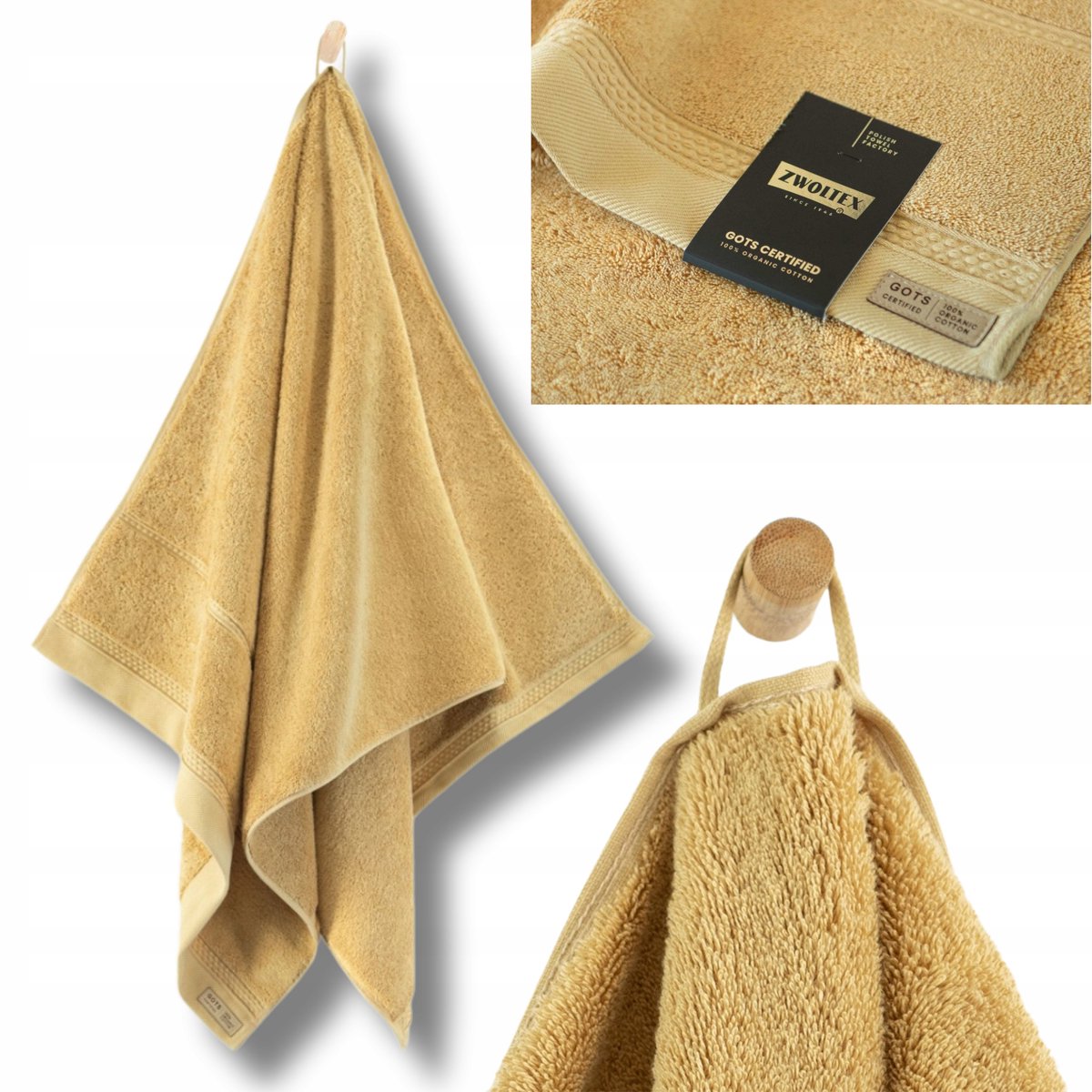 KONEY - Gastendoekje - Queen - 30 x 50 cm - Lichtbeige, Beige - 650 g/m²
