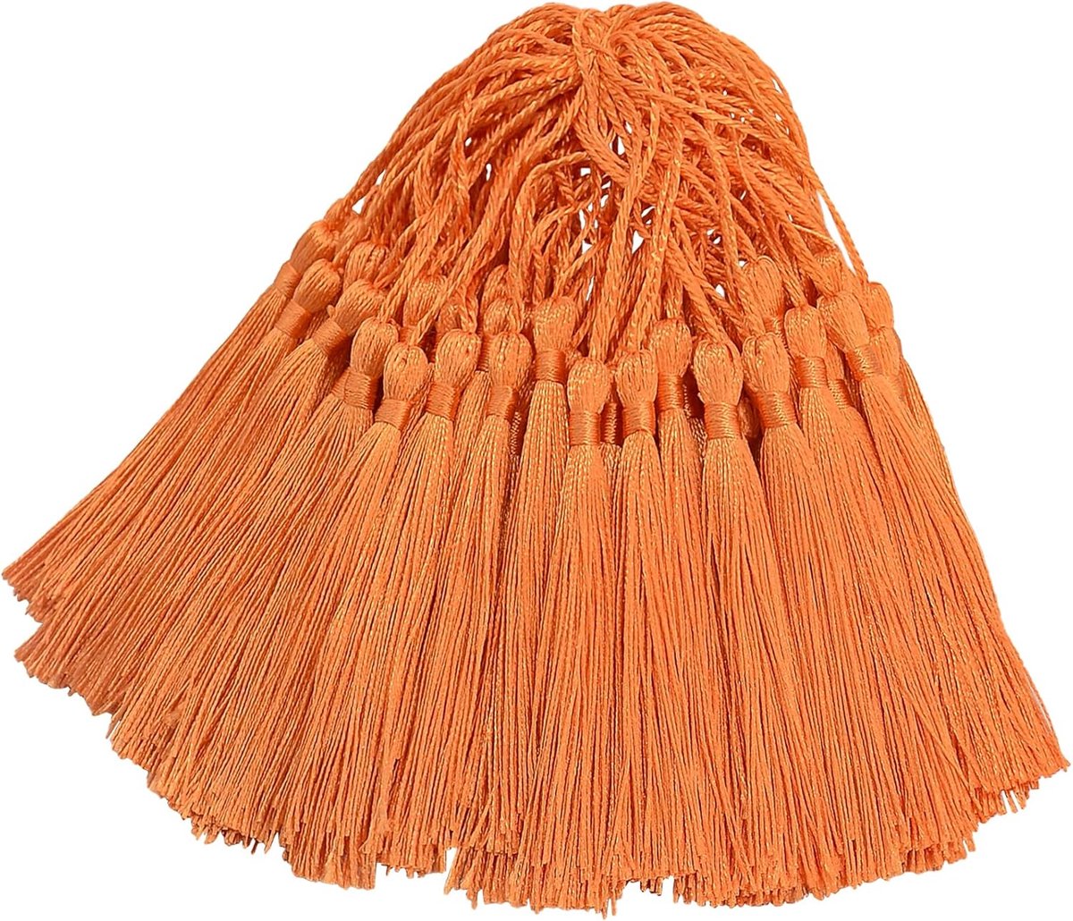 SnelShoppen - 100 Stuks Zijdeachtige Handgemaakte Creatieve Kwastjes Mini Hangertjes voor DIY Boekenlegger, Sleutelhanger, Slingers, Afstudeerhoed, Go