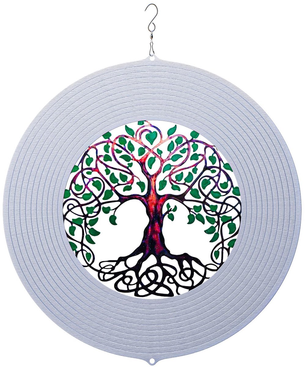 SnelShoppen - Levensboom Windspinner voor Tuin - Metalen Tuindecoratie 30,5 cm - Outdoor Ornamenten voor Buitengebruik - Perfecte Geschenken voor Tuin