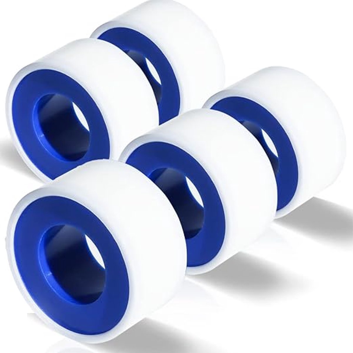 Waterdichte Reparatietape - Zelfdichtende siliconenband - PTFE Afdichtingstape - Montagetape - Waterdicht - repareren - versterken - afdichten - voor reparaties,verzegelingen,buizen, kabels,elektrische aansluitingen - wit - 5 rollen - 12 mm x 10 m