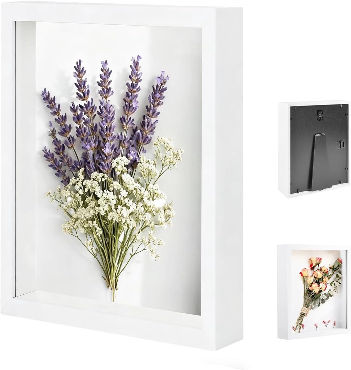 Fotolijst 30 x 40 cm - Diepe houten lijst tot 3 cm - Grote showbox - Perfect voor muurdecoratie - ShopVlot