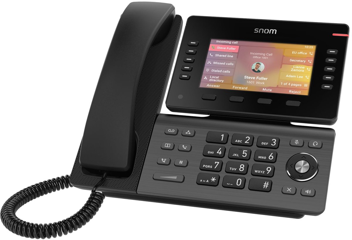 SnelShoppen - Professionele IP-bureautelefoon met 5" kleurenscherm, WiFi, Bluetooth, USB en programmeerbare toetsen - Geavanceerde VoIP-telefoon voor
