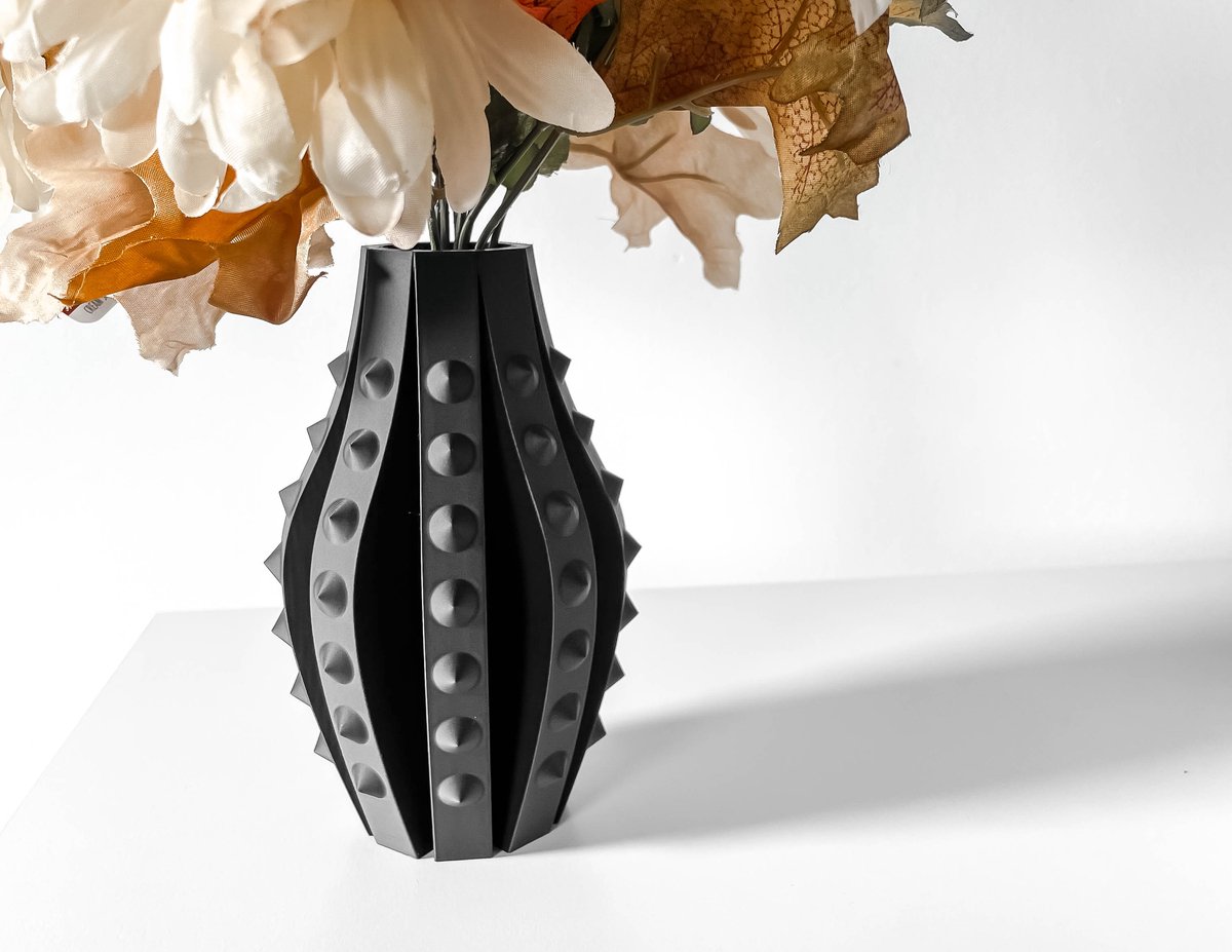 Skushy Vaas Kinde - Geschikt voor Bouwbloemen - Japandi Designvaas voor Droogbloemen en Kunstbloemen - Sculpturale Decoratieve Vaas - Moderne Woondecoratie