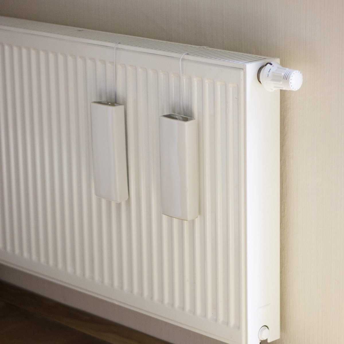 SnelShoppen - Luchtbevochtiger 4-delige set keramisch neutraal effen wit voor radiator verwarming water verdamper diffuser - Ideaal voor thuis, kantoo