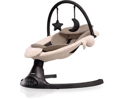 LUVION® Baby Swing Beige - Balançoire Bébé Électrique - Chaise Berçante Automatique pour votre Bébé - Fauteuil à Bascule - Babyswing - Housse de Balançoire Amovible Lavable