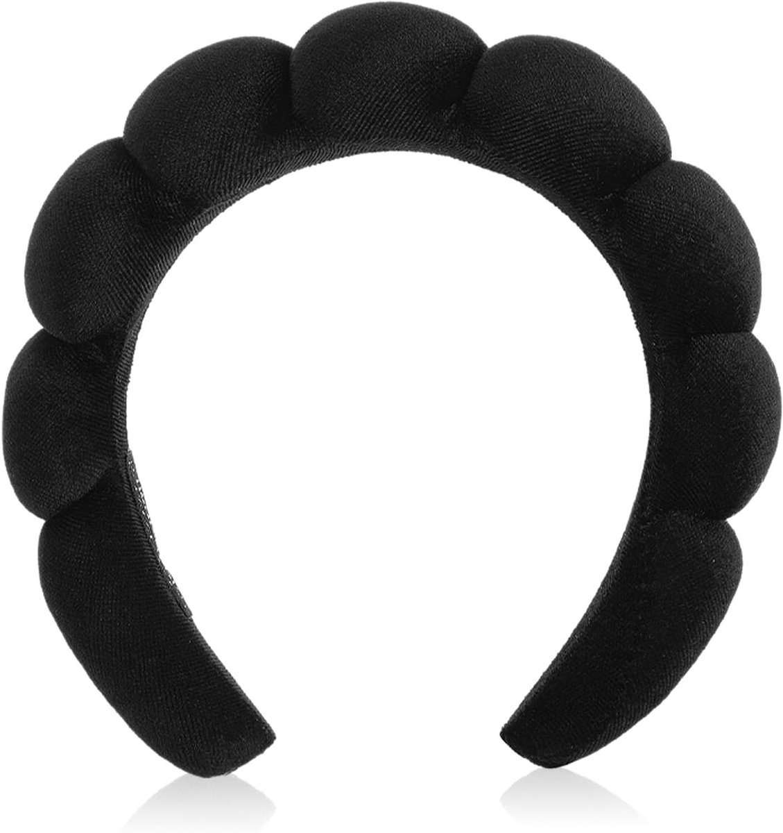 *** Hoofdband voor Gezichtsverzorging make-up - Haar accessoire - Zwart voor vrouwen, tieners en meisjes - badstof zachtheid voor een stralende huid en douche routines - van Heble® ***