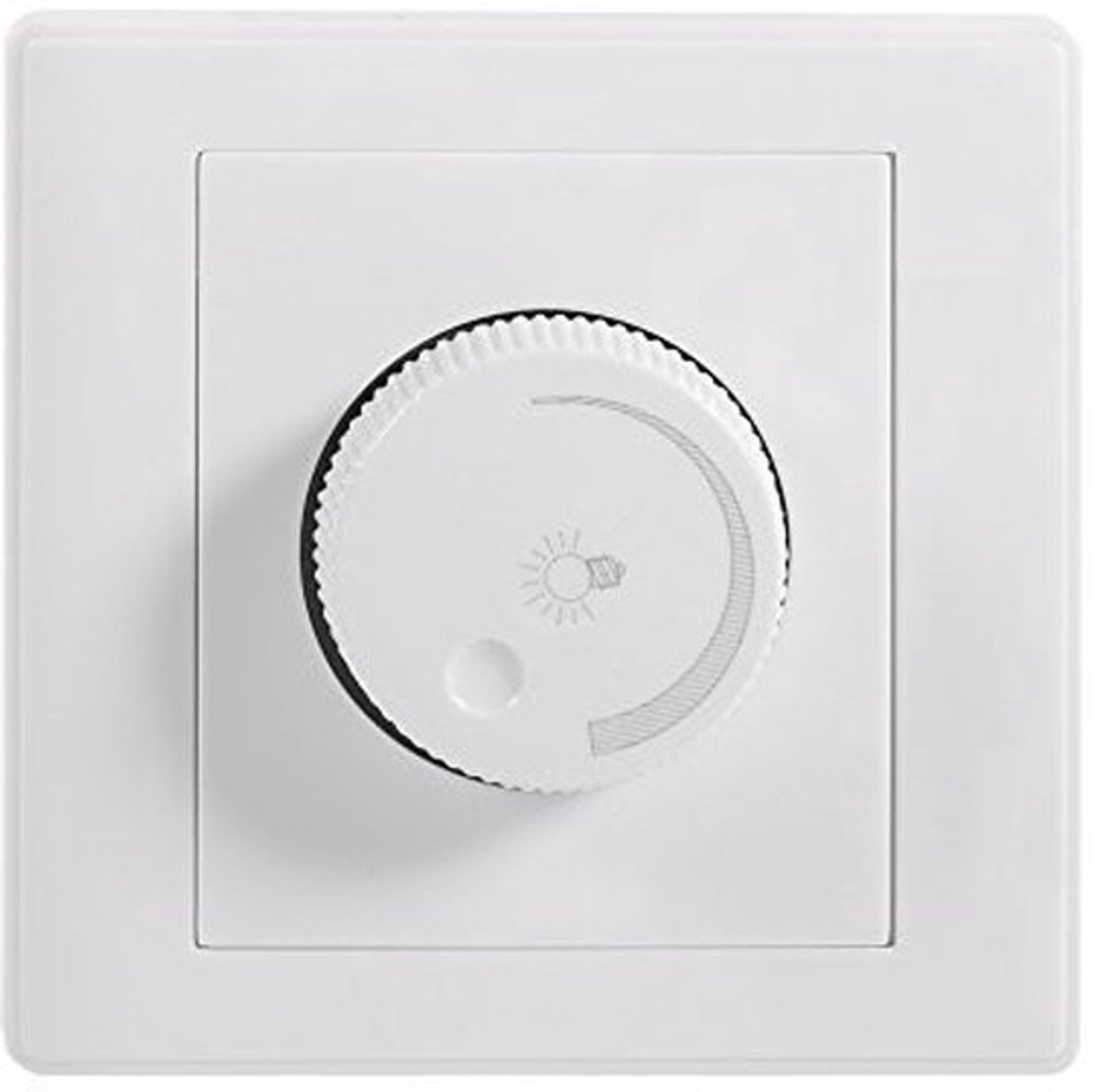 - Dimmer - Lampenregelaar - Eenvoudig in gebruik - Wit - Verlichting - Ideaal voor thuis en kantoor - Geschikt voor wandmontage
