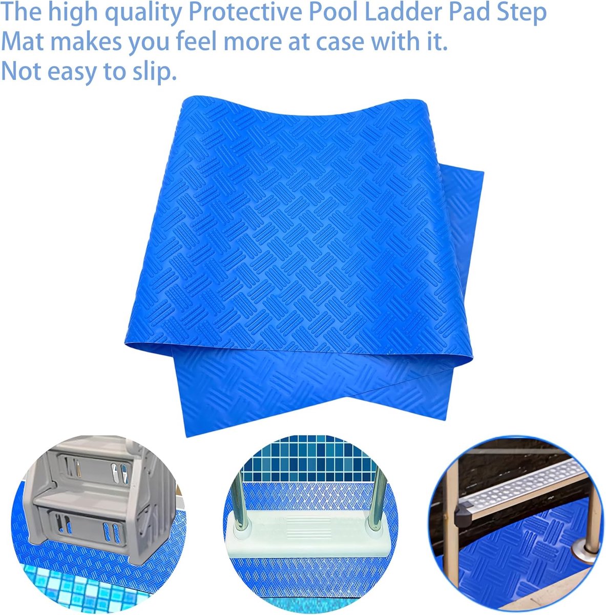 Zwembad Laddermat 90x23cm - Antislip Onderlegger - Bescherming voor Pooltrap - Verleng de levensduur van je zwembad - SnelShoppen