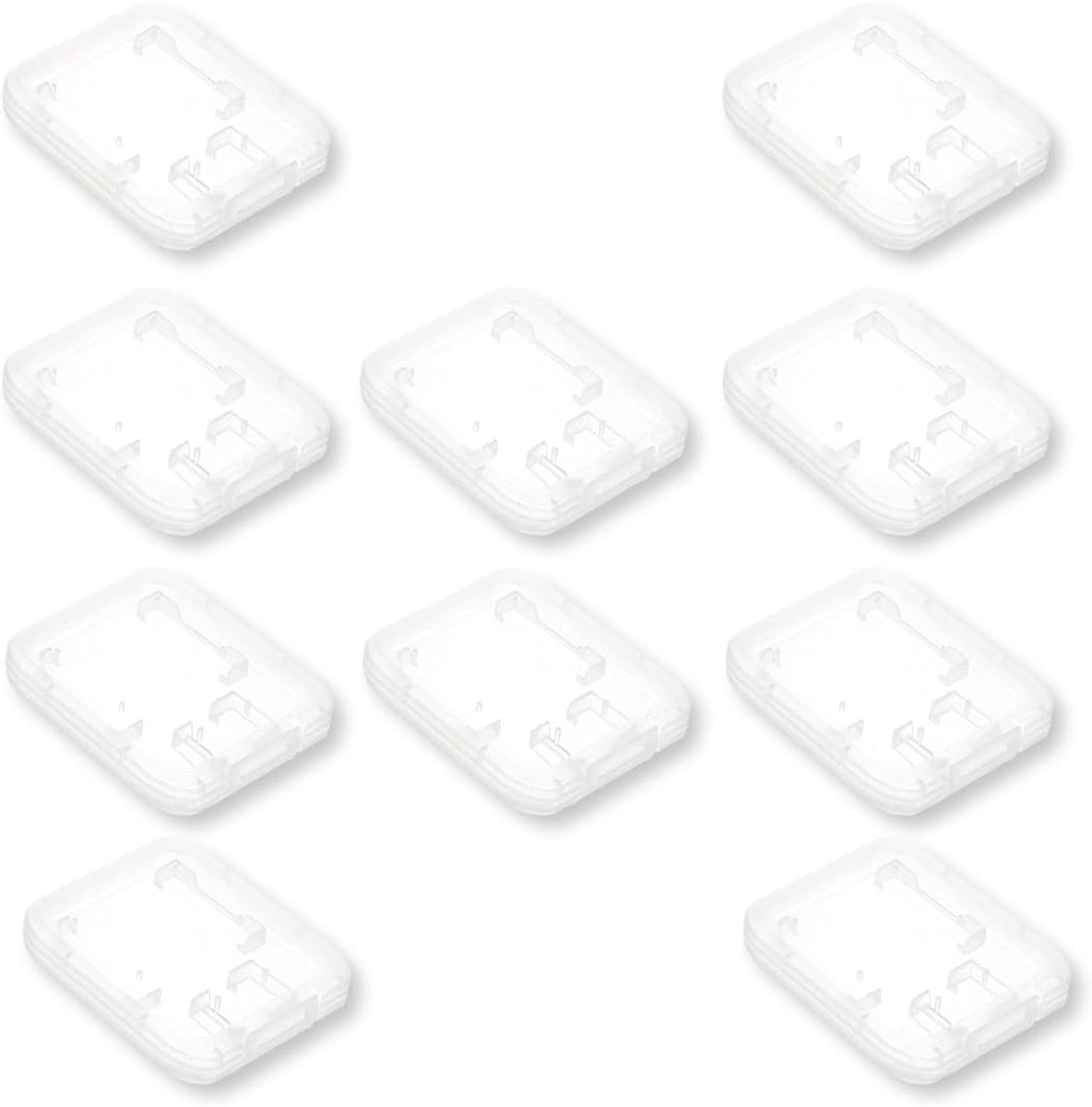 Thijox - Etui voor 10 kaarten, slank ontwerp, dubbele kaart houder voor SD-kaarten en TF-kaarten, compact kunststof etui, ideaal voor veilig opbergen