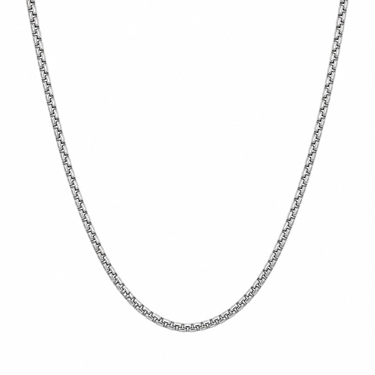 Sorprese Venezia Heren Ketting - Schakelketting 3 mm - 50 cm - Zilverkleurig - RVS - Ketting Heren - Model R