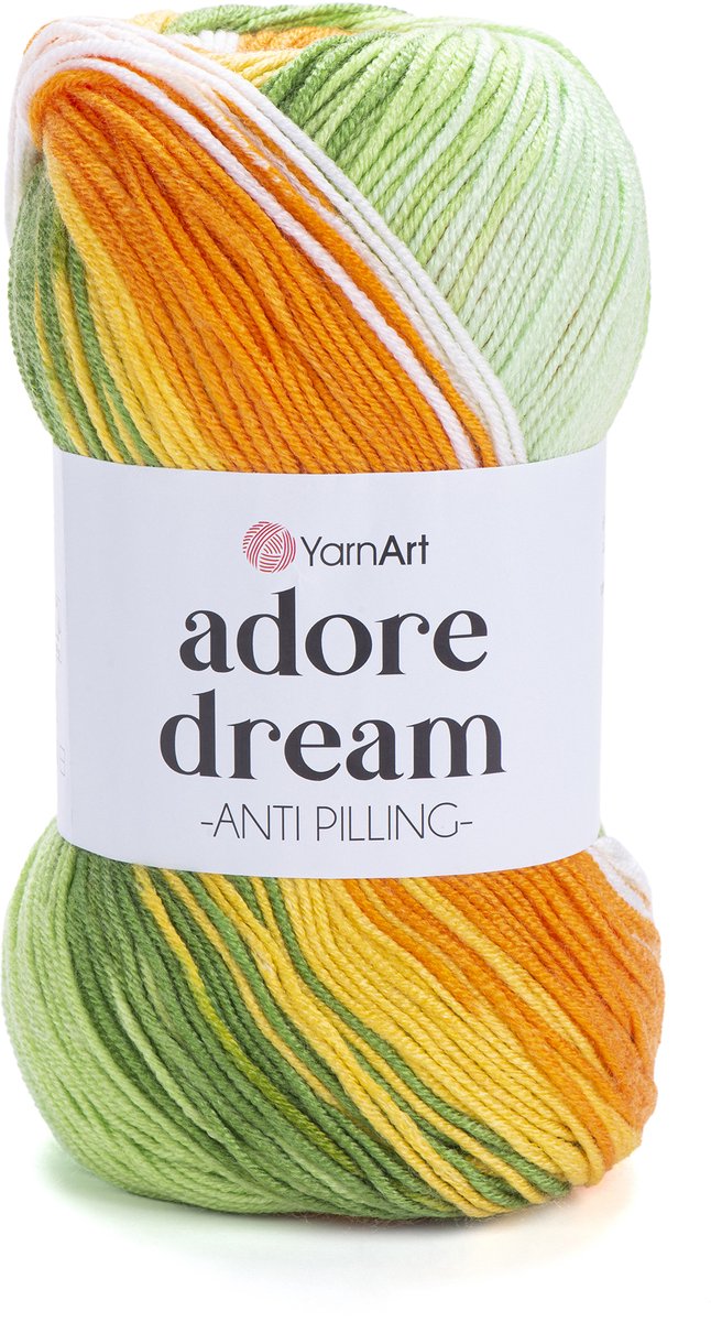YarnArt Adore Dream – Anti-Pilling Acryl Garen met Kleurverloop – Zacht & Kleurvast – Ideaal voor Kleding en Accessoires - Kleur 1058