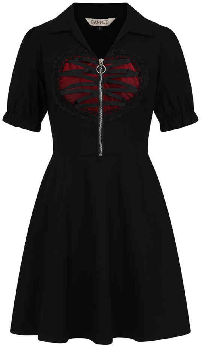 Banned - Elysia Korte jurk - XS - Zwart