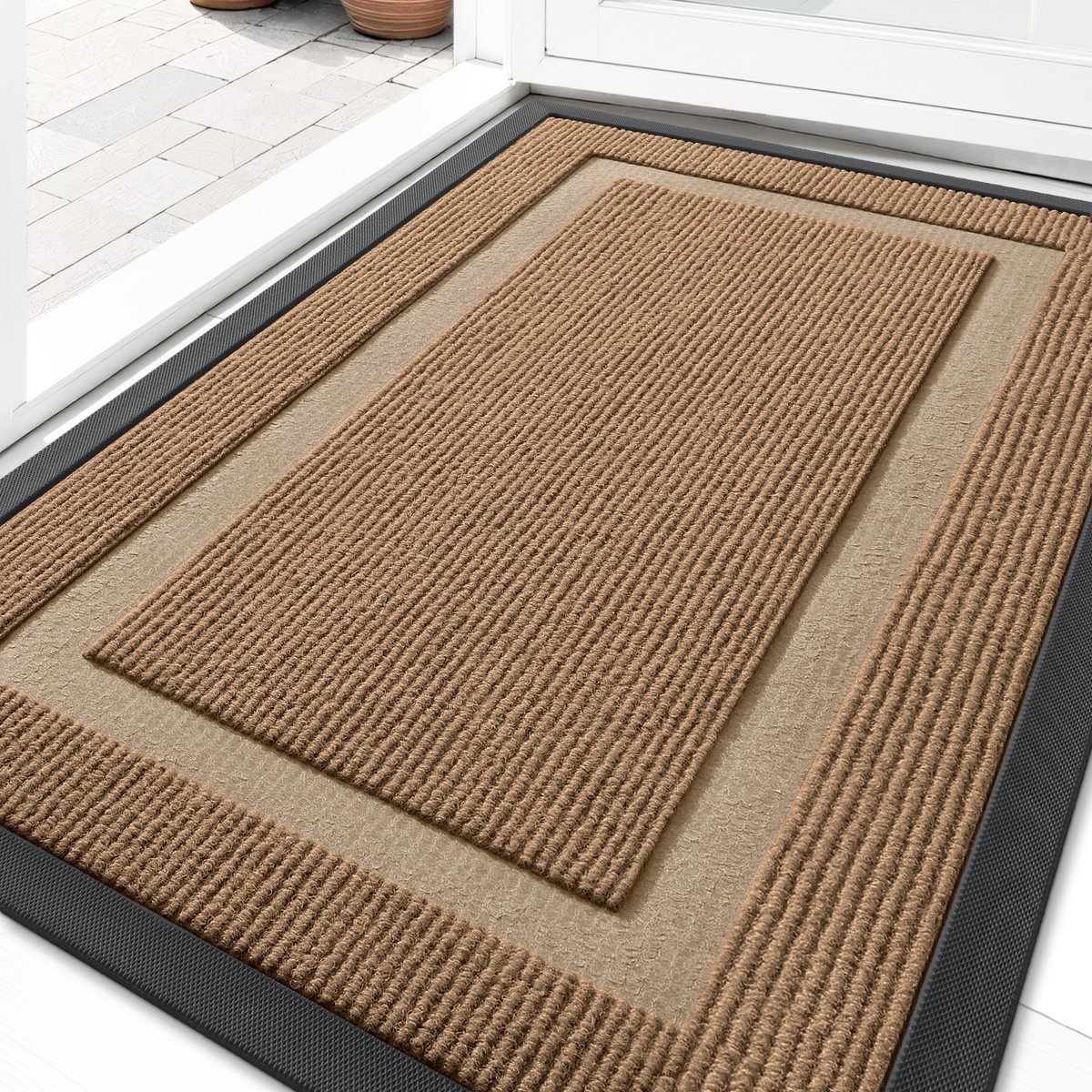 Olanly - Deurmat - Voordeurmat - Rubberen achterkant - Waterdicht en kleurvast - 60x90 cm