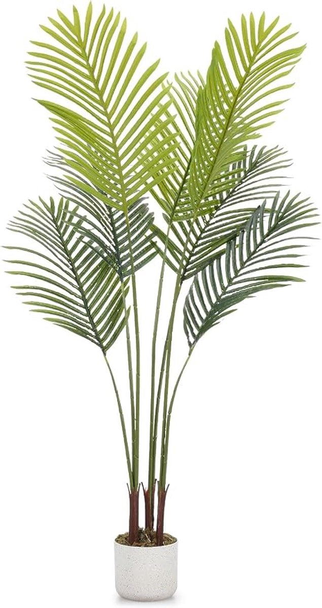 Danky Milieuvriendelijke PEVA Kunst Areca Palm-Enkel stuks tropische plant-100x13x16cm