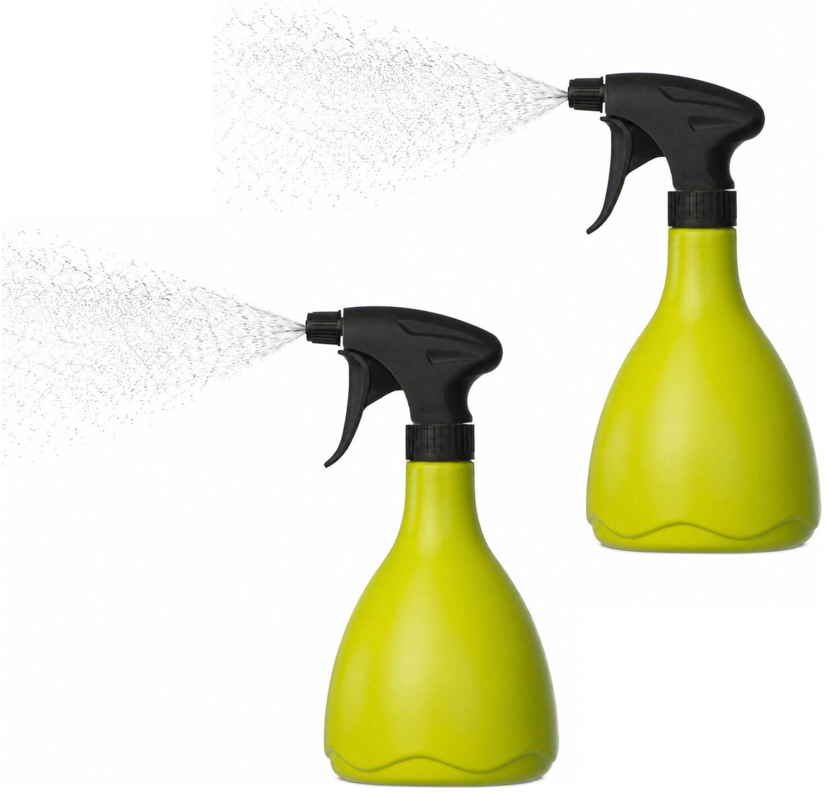 5Five Plantenspuit - 2x - groen - kunststof - 700ml - plantensproeier/waterverstuiver