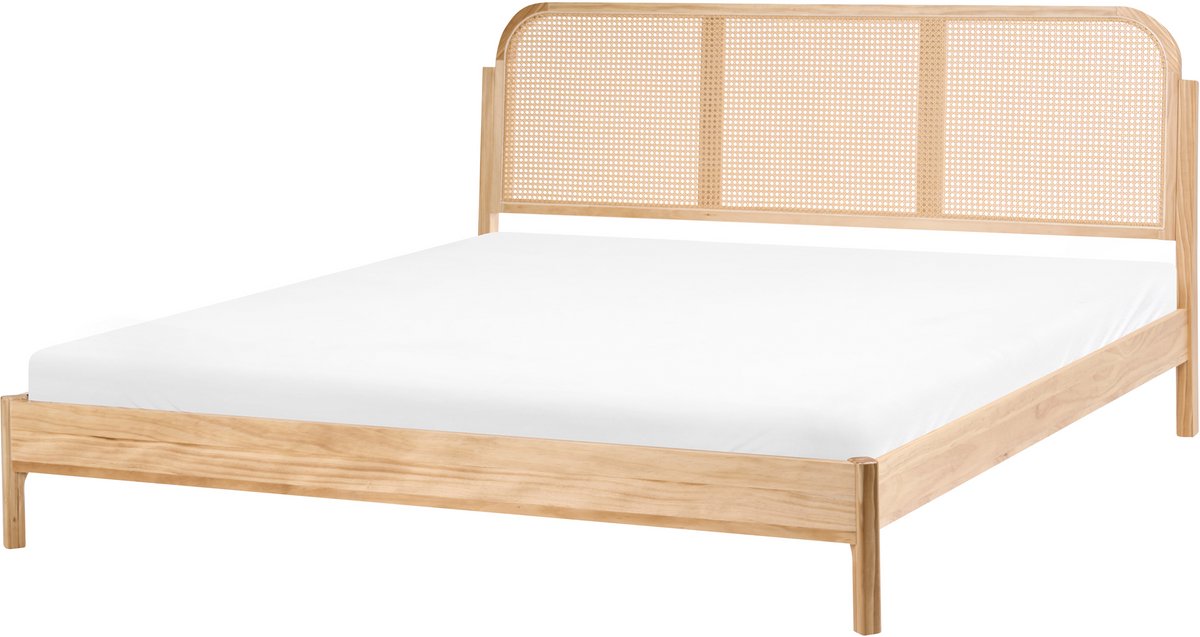 ARCHAIL - Tweepersoonsbed - Lichtbruin - 180 x 200 cm - Dennenhout