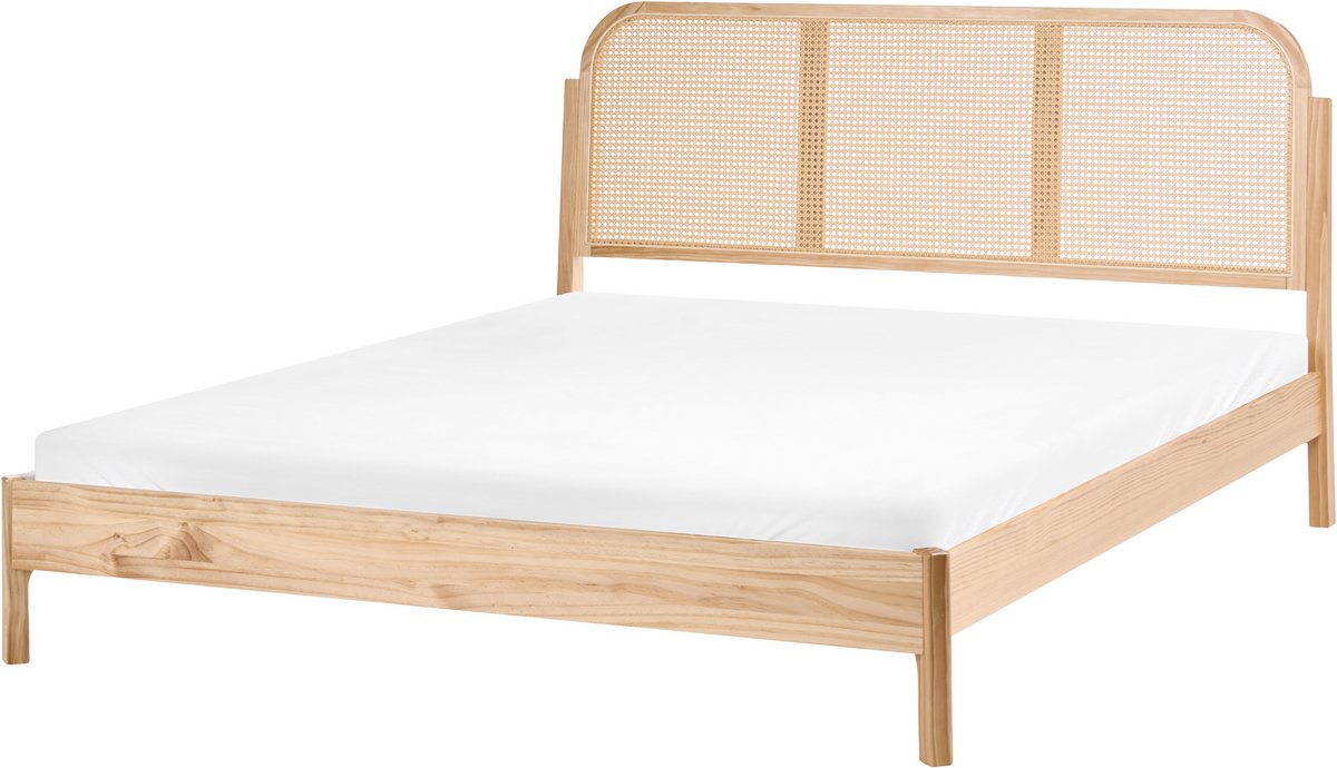 ARCHAIL - Tweepersoonsbed - Lichtbruin - 160 x 200 cm - Dennenhout