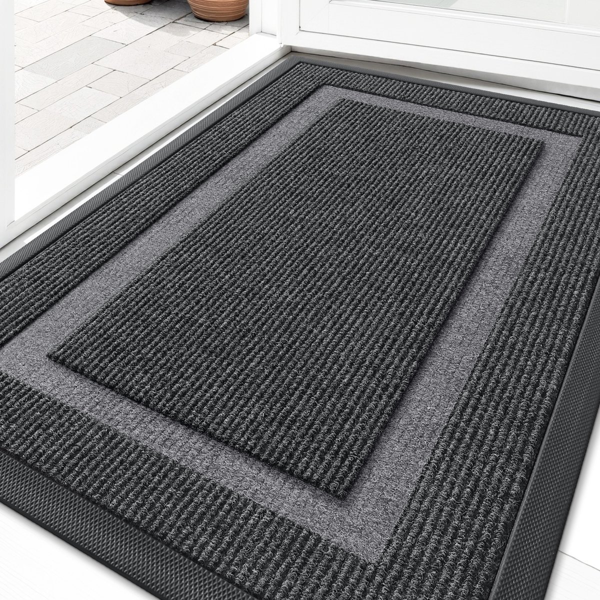 Olanly - Deurmat - Voordeurmat - Rubberen achterkant - Waterdicht en kleurvast - 60x90 cm