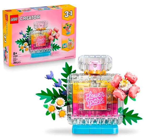 LEGO Creator 3in1 Parfumfles met Bloemen Speelgoed voor Kinderen en Kinderkamer Decoratie 31383