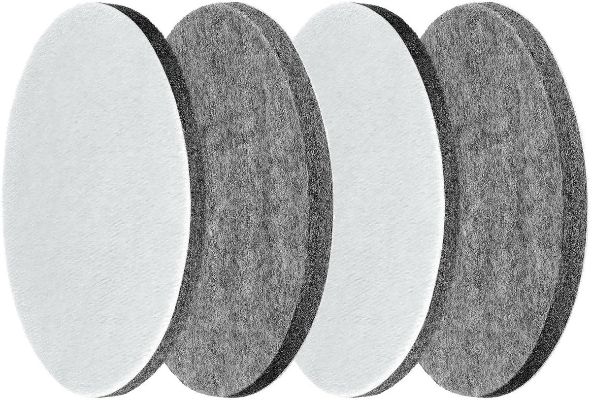 Dailygoods- Polijstschijf 125 mm - 4 stuks - Vilten Polijstpads - Geschikt voor Excentrische Schuurmachine - Klittenbandsysteem - Ideaal voor Huishoudelijke Reiniging - Polijstpad
