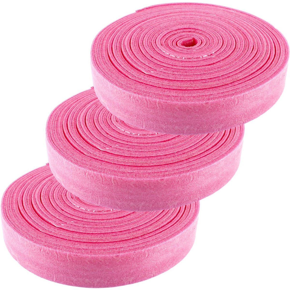 Dailygoods- Randisolatiestrip Zelfklevend - 3 Stuks - 50 mm x 5 mm x 10 m - Egalisatiemassa - Roze - Duurzaam - Isolatiestrip