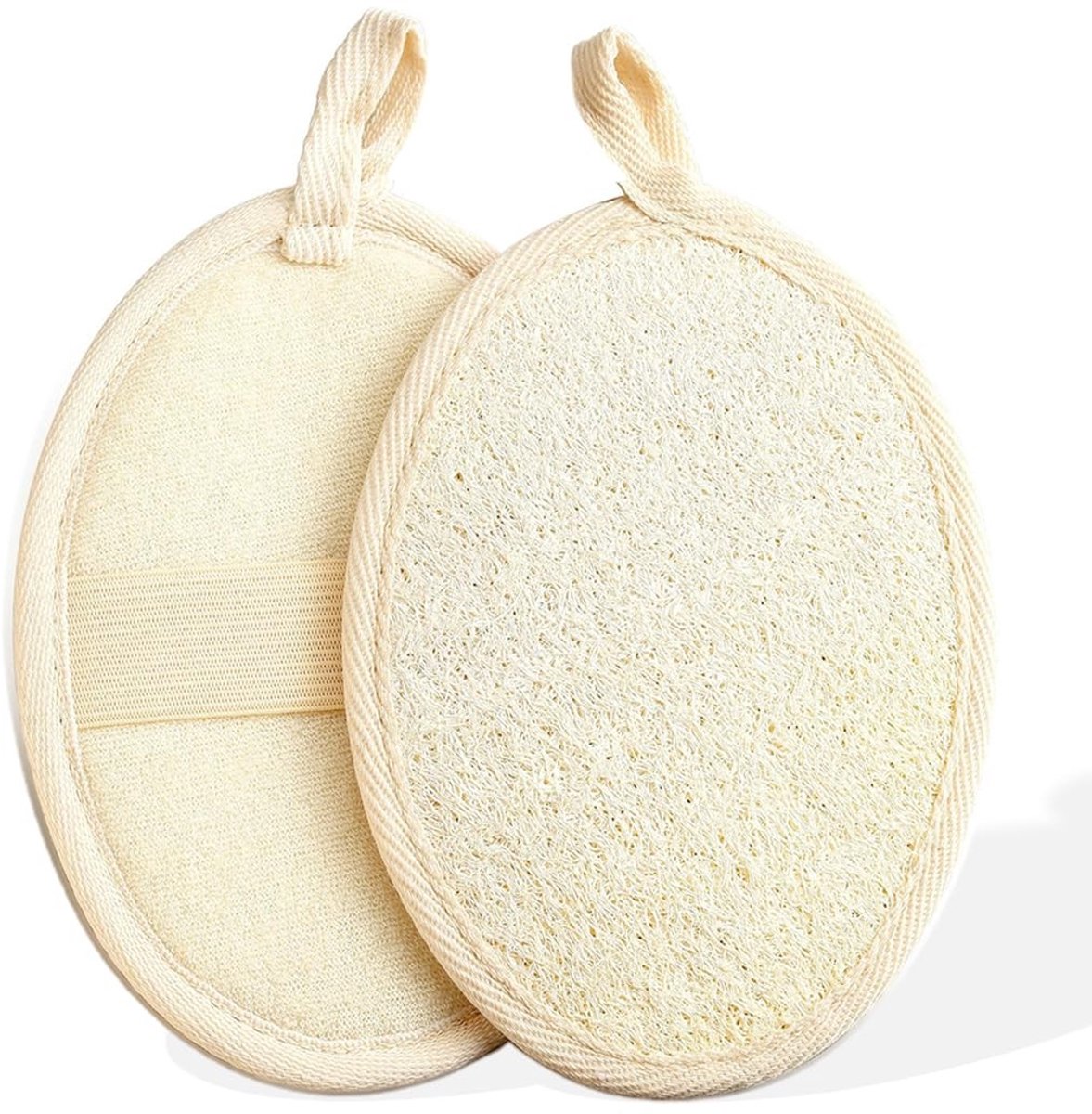 Dailygoods - Luffa Spons Set van 2 - Natuurlijke Lichaamsscrub voor Douche en Bad