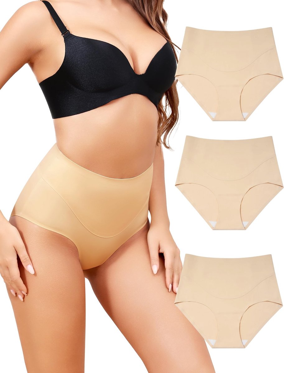 Dailygoods- Shapewear Figuurcorrigerende Onderbroek - Hoge Taille - Naadloos Ondergoed - 3 Stuks - Ademend Materiaal - Comfortabele Pasvorm