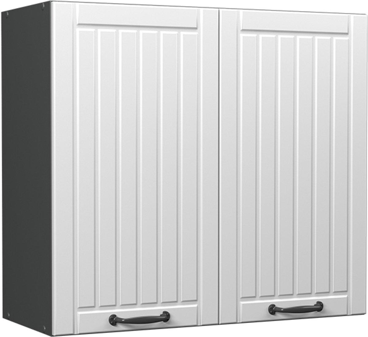 Vicco Hangkast Fame-Line, Wit Landhuis/Antraciet, 80 cm