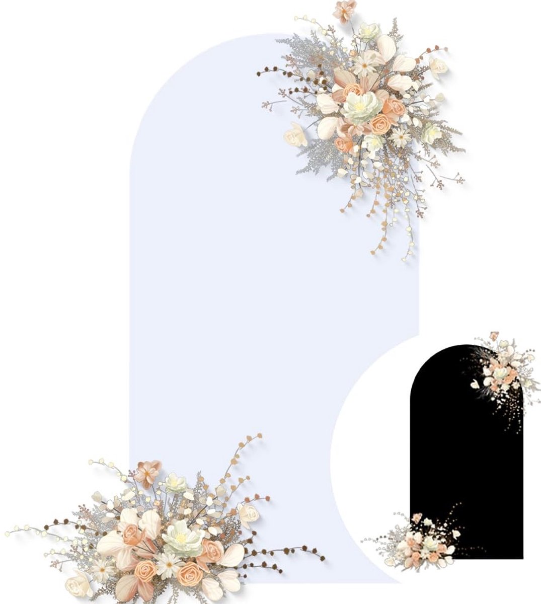Dailygoods - Dubbelkleurige bruiloft boog cover voor fotografie achtergrond decor
