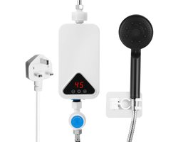 Linkforu - Compacte Elektrische Doorstroomboiler - Direct Warm Water - Instelbare Temperatuur - Digitale Display - Energiezuinig - Voor Douche En Keuken