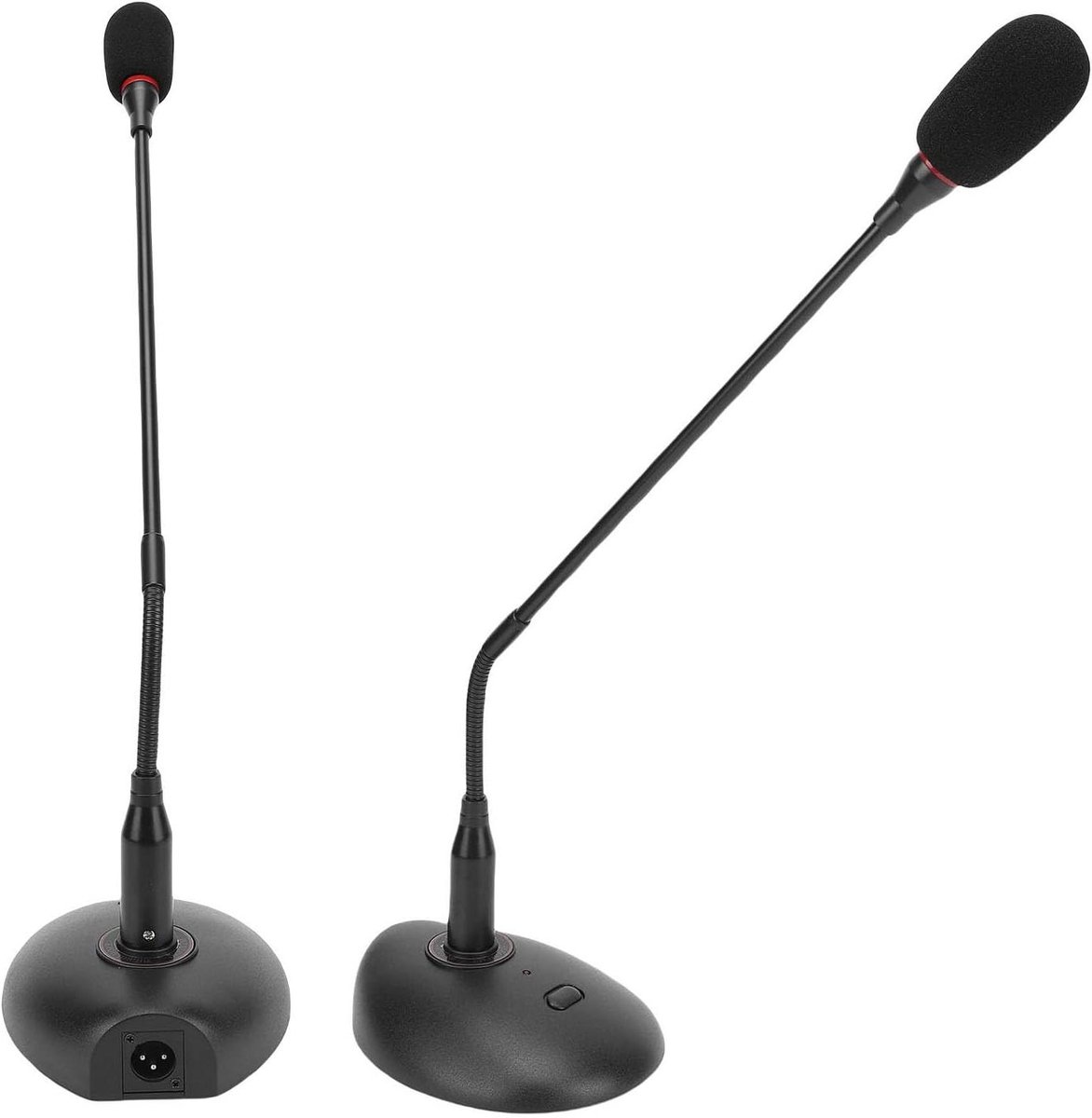 Conferentiemicrofoon - Zwanenhals microfoon - Duidelijke opnames - Cardioïde patroon - 47 cm lengte - Zwart