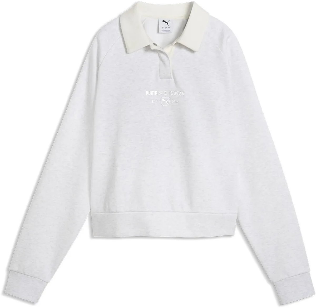 Puma Class Relaxed Lange Mouw Poloshirt S Vrouw Wit