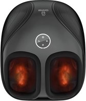 Voetmassage Apparaat -Shiatsu en Compressie Massage -Infrarood Warmte- Luchtcompressie - 3 Standen - Wasbare Voering - Zwart