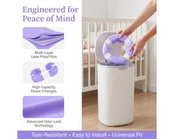 12-pack luierbox, luierbox en navulling Grote capaciteit antibacterieel, geurbestendig, meerlaags, navuldoos Geschikt voor Tommee Tippee, Genie Litter Locker