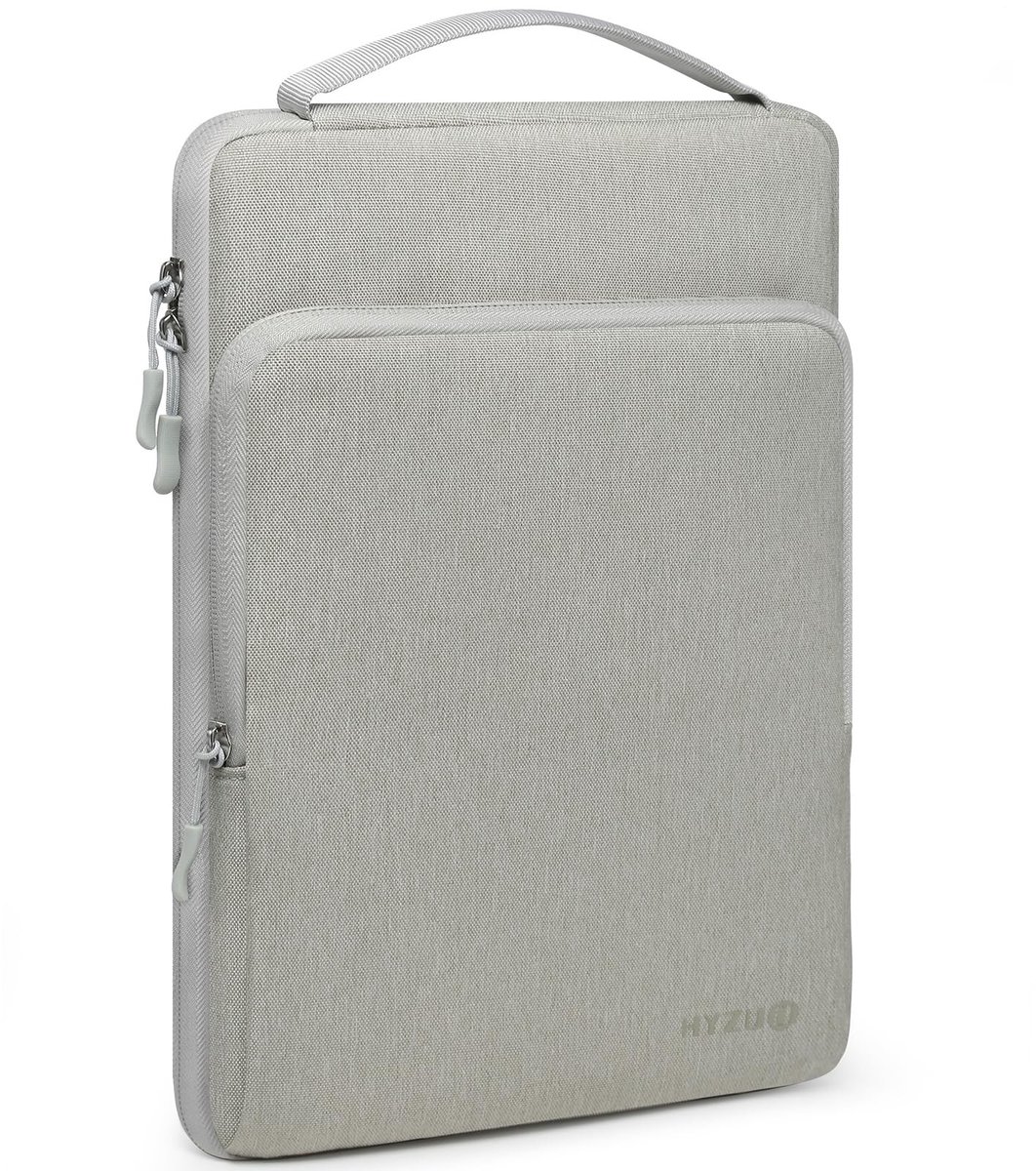 Dailygoods - HYZUO 13 Inch Laptophoes Laptoptas voor MacBook Air 13 M5 M4 M3 M2 M1 A3449 2026-2018, 13" MacBook Neo 2026 A3404, MacBook Pro 13 M2 M1 2026-2016, iPad Pro/Air 13, Surface Pro, XPS 13, Lichtgrijs