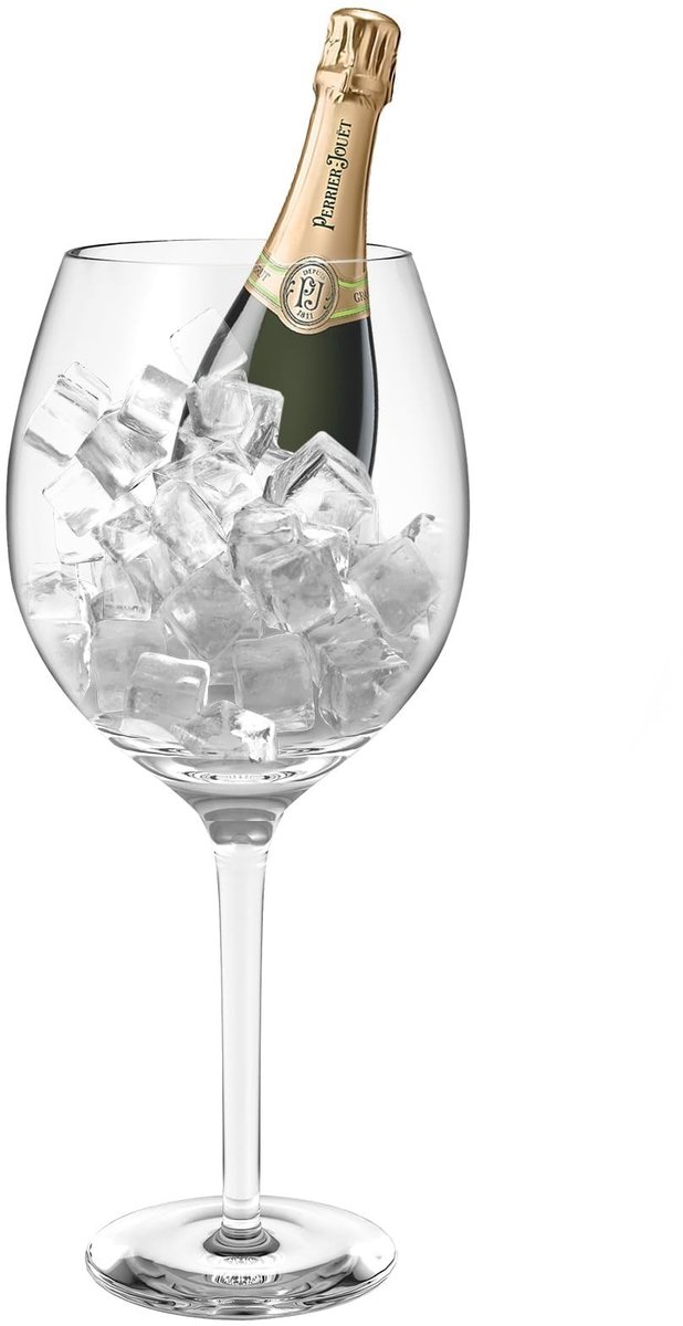 Dailygoods- Wijnglas 2400ml - Handgeblazen - Kristal - Elegant - Loodvrij - Milieuvriendelijk - Italiaans ontwerp - Glazen